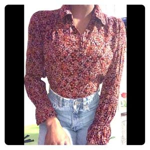 Forever21 floral button up shirt, size small.